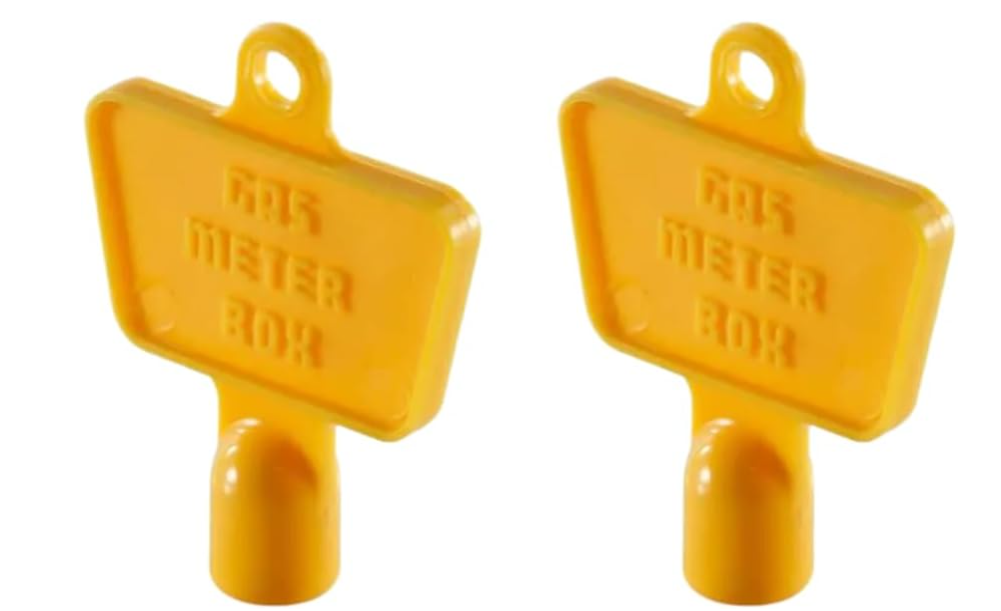Gas Meter Keys – Pack of 2 Durable Plastic Keys for Standard UK Triangle Gas Meter Box Locks